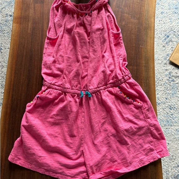 Boden size 11-12 pink romper. So cute! Good condition. - Picture 4 of 5